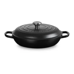 Le Creuset Kochwelt Entdecken|Töpfe|Gourmet-Profitopf mit Deckel 30 cm Signature schwarz