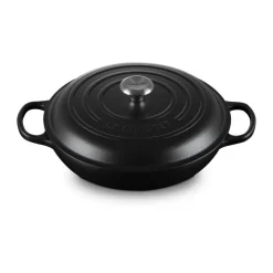 Le Creuset Kochwelt Entdecken|Töpfe|Gourmet-Profitopf mit Deckel 30 cm Signature schwarz