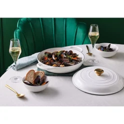 Gourmet-Profitopf mit Deckel 30 cm Signature White<Le Creuset New