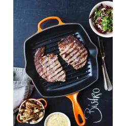 Le Creuset Kochwelt Entdecken|Pfannen|Grillpfanne 26 cm Signature ofenrot