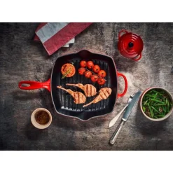 Le Creuset Grillen|Weihnachten|Grillpfanne 26x26 cm Signature Kirschrot