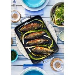 Le Creuset Grillen|Grillplatte Rillen 35 x 25 cm Aluminium antihaft
