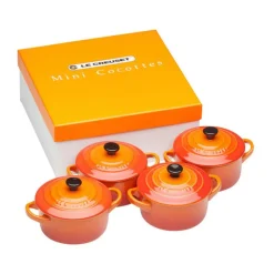 Le Creuset Backformen|Mini Cocotte 4er Set ofenrot