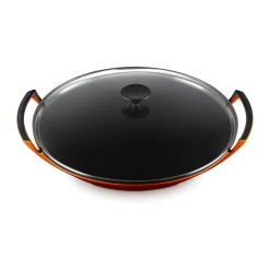 Le Creuset Kochwelt Entdecken|Pfannen|Wok mit Glasdeckel 36 cm Ofenrot