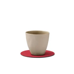 LINDDNA Untersetzer|Glasuntersetzer 10 cm Circle Bull red