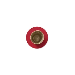 LINDDNA Untersetzer|Glasuntersetzer 10 cm Circle Bull red