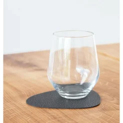 Glasuntersetzer 11x13 cm Curve Hippo black-anthracite<LINDDNA Sale