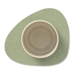 Glasuntersetzer 11x13 cm Curve Corduroy olive green<LINDDNA Hot