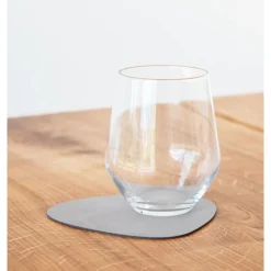 Glasuntersetzer 11x13 cm Curve Nupo light grey<LINDDNA