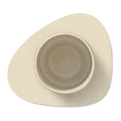 Glasuntersetzer 11x13 cm Curve Nupo vanilla<LINDDNA