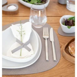 LINDDNA Tischwäsche|Tischset L 37x44 cm Curve Hippo warm grey