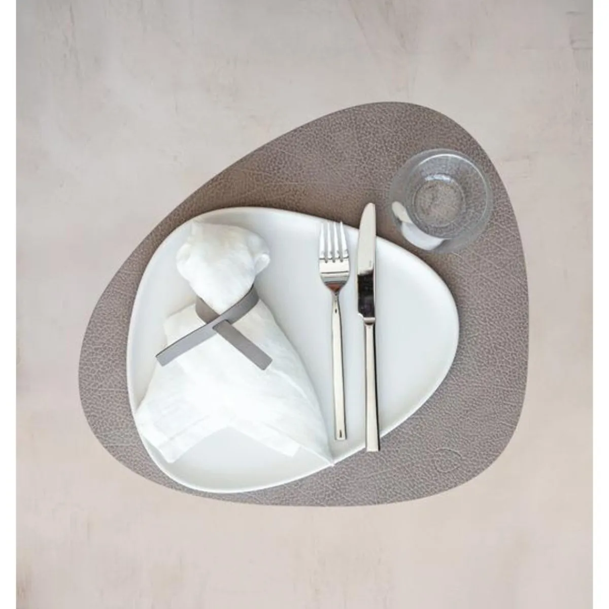 LINDDNA Tischwäsche|Tischset L 37x44 cm Curve Hippo warm grey