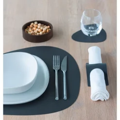 LINDDNA Tischwäsche|Tischset L 37x44 cm Curve Serene anthracite