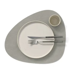 Tischset L 37x44 cm Curve Corduroy light grey<LINDDNA