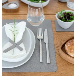 Tischset L 35x45 cm Square Hippo grey<LINDDNA Discount