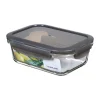 Lock & Lock Meal Prep|Frischhaltedose 0,63 l Oven Glass grau