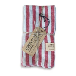 Lovely Linen Weihnachten|Tischwäsche|Servietten 45x45 cm Misty Edge Real Red