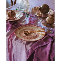 Lovely Linen Tischwäsche|Tischdecke 100x100 cm Lovely Altrosa