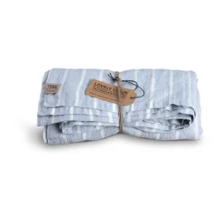 Lovely Linen Tischwäsche|Tischdecke 145x250 cm Misty Stripe Sky