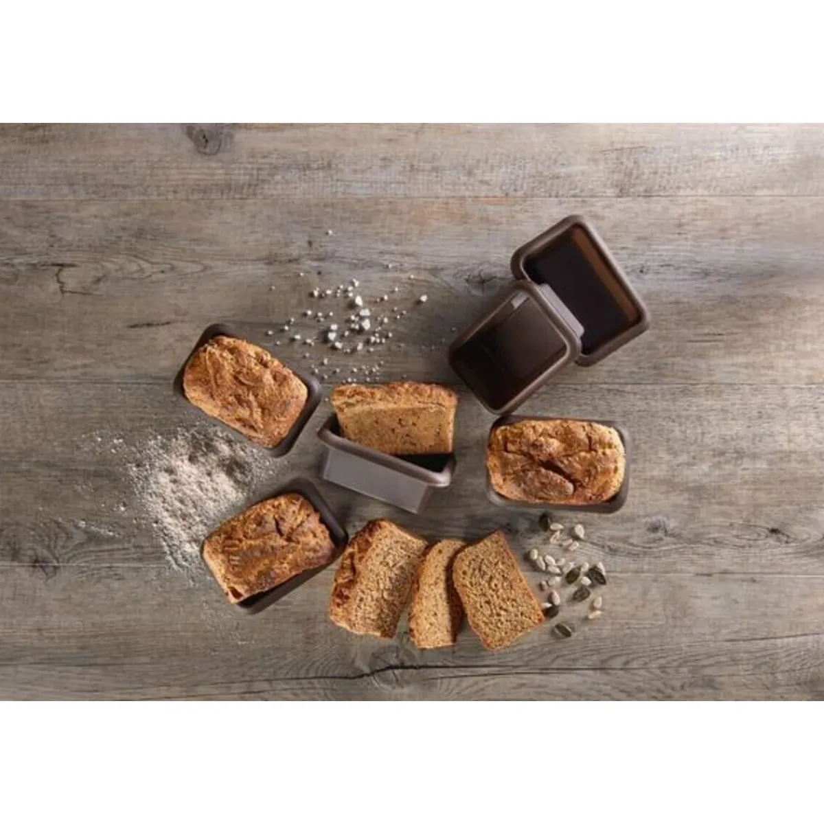 Lurch Brotbacken|Backformen|Brotbackform Batzen Flexiform braun 10,5x7x14cm