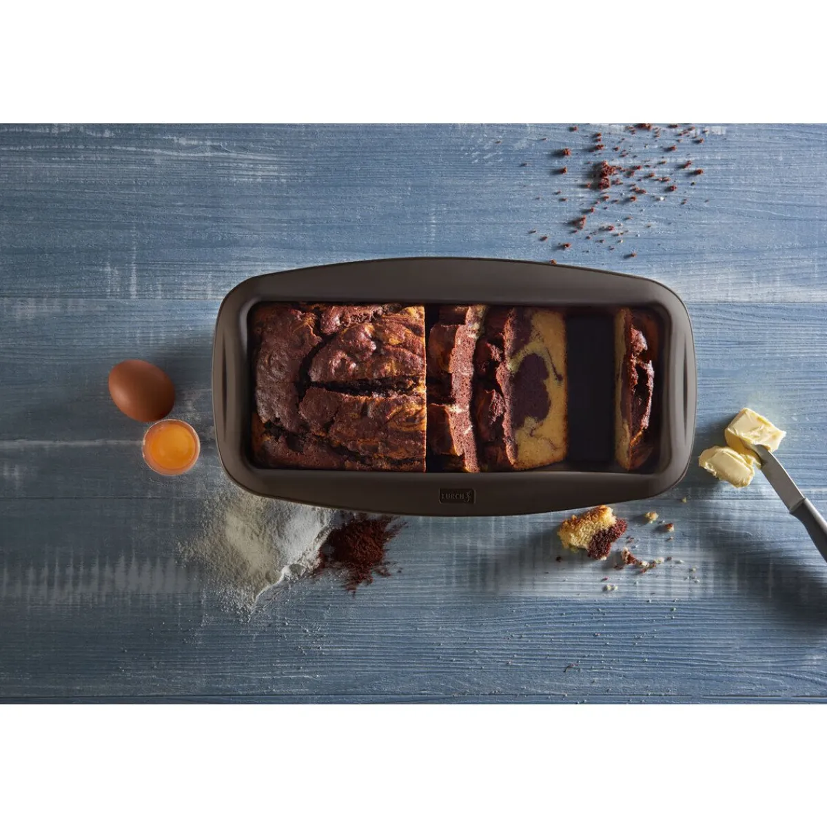 Lurch Kochwelt Entdecken|Backformen|Kastenform 30 cm Flexi-Form braun