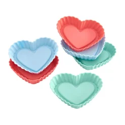 Mini-Herzförmchen 6er-Set FlexiForm Tortelette mehrfarbig<Lurch New