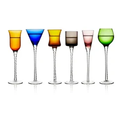 Lyngby Glas Schnapsgläser|Schnapsgläser 6-tlg. London farblich sortiert