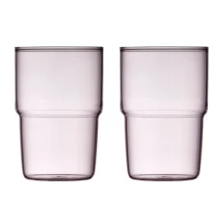 Trinkglas 2er-Set Torino pink<Lyngby Glas Hot