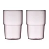 Lyngby Glas Weihnachten|Trinkglas 2er-Set Torino pink