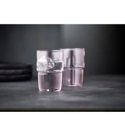 Lyngby Glas Weihnachten|Trinkglas 2er-Set Torino pink