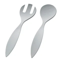 Magu Servierlöffel|Salatbesteck 30cm Natur-Design silver