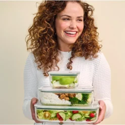 Mepal Brotdosen|Glas Frischhaltedose 0,45 l EasyClip Nordic Sage