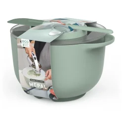 Mepal Backzubehör|Kochwelt Entdecken|Rührschüsseln Chef It 2tlg (3L+Teigschaber) nordic sage