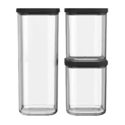 Mepal Vorratsdosen|Vorratsdose Starter-Set 3-tlg. Modula Schwarz