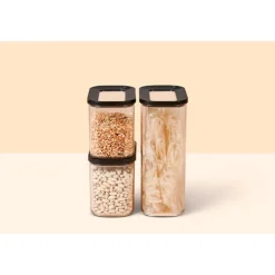 Mepal Vorratsdosen|Vorratsdose Starter-Set 3-tlg. Modula Schwarz