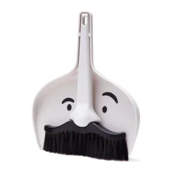 Kehrschaufel mit Besen Dustache 2-tlg. weiß<Peleg Design
