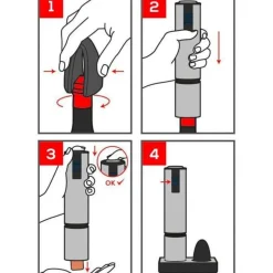 Peugeot Weihnachten|Messer & Co. Entdecken|Elektrischer Korkenzieher 27 cm Elis Touch carbone