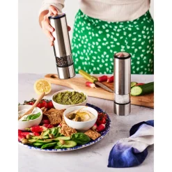 Peugeot Weihnachten|Messer & Co. Entdecken|Pfeffer- und Salzmühlen-Set 5-tlg. Elis Sense Duo Elektrisch u'Select edelstahl