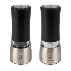 Peugeot Messer & Co. Entdecken|Kräuter & Gewürze|Pfeffer- und Salzmühle 16 cm Daman Elektrisch Duo u‘Select schwarz