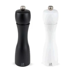 Peugeot Salat Zubehör|Weihnachten|Pfeffer- und Salzmühle 20 cm Tahiti Duo schwarz/weiß