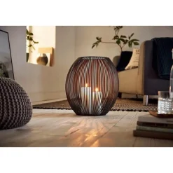 Windlicht 17 cm Louisiana anthrazit<Philippi New