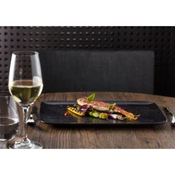 Platte recht. 22x11x1,7cm Fusion Karbon schwarz<RAK Clearance