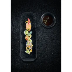 RAK Servierplatten|Platte recht. 33x11x1,7cm Fusion Karbon schwarz