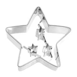 Ausstecher Edelstahl Weihnachtsstern 6,5cm<RBV Birkmann New