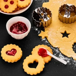 RBV Birkmann Plätzchen Ausstecher|Ausstecher Linzer 3 Löcher 5 cm edelstahl