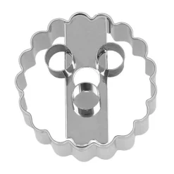 RBV Birkmann Backzubehör|Weihnachtsbäckerei|Ausstecher Linzer 3 Löcher 5 cm edelstahl