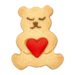 RBV Birkmann Backzubehör|Kochwelt Entdecken|Ausstecher Teddybär mit Herz 6 cm edelstahl