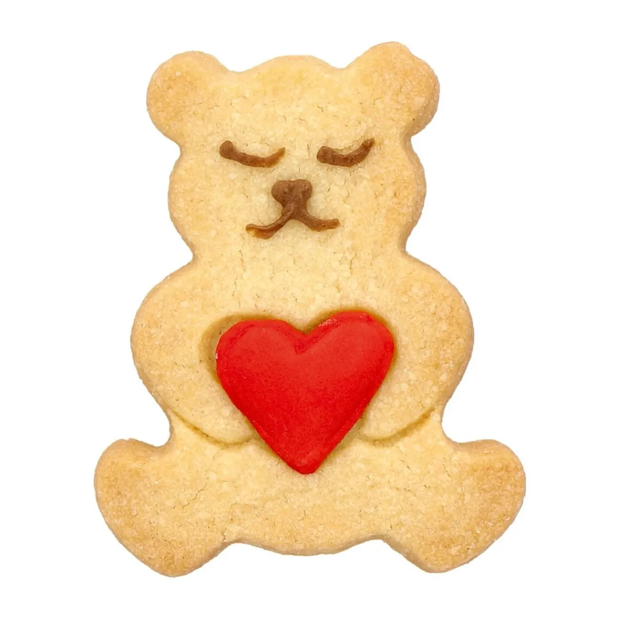 RBV Birkmann Backzubehör|Kochwelt Entdecken|Ausstecher Teddybär mit Herz 6 cm edelstahl