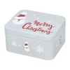 RBV Birkmann Weihnachtskeksdosen|Gebäckdose S 12x10x6 cm Merry Christmas grau