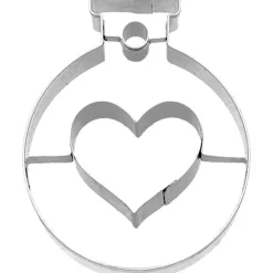 Präge-Ausstecher Christbaumkugel Herz 6 cm edelstahl<RBV Birkmann New